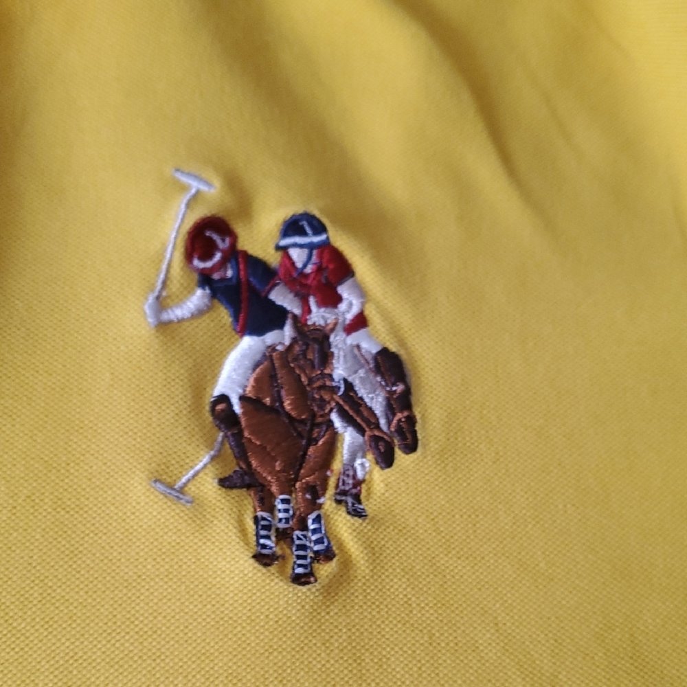 U.S. Polo Assn Big Yellow Polo Large Poney XL Shirt - Picture 8 of 11